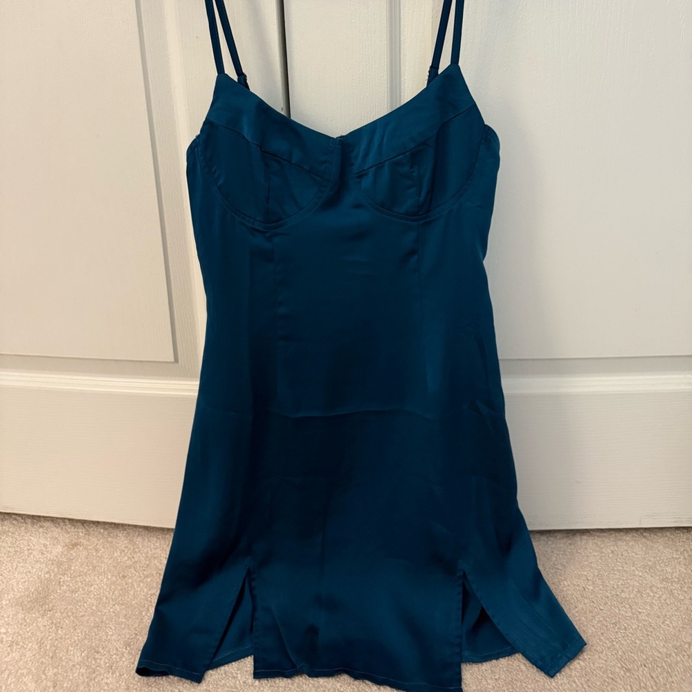 Isabelle’s cabinet satin mini dress